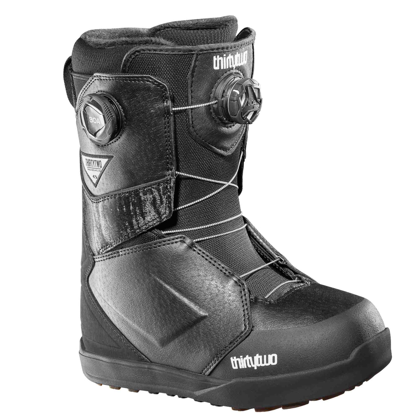 ThirtyTwo Women's Lashed Double BOA® Snowboard Boots 2025 BLACK/WHITE/BLACK