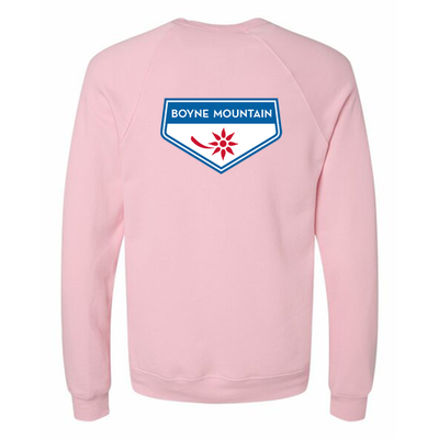 Boyne Mountain Adult Crewneck Full Color Chest and Back Logo Pink 