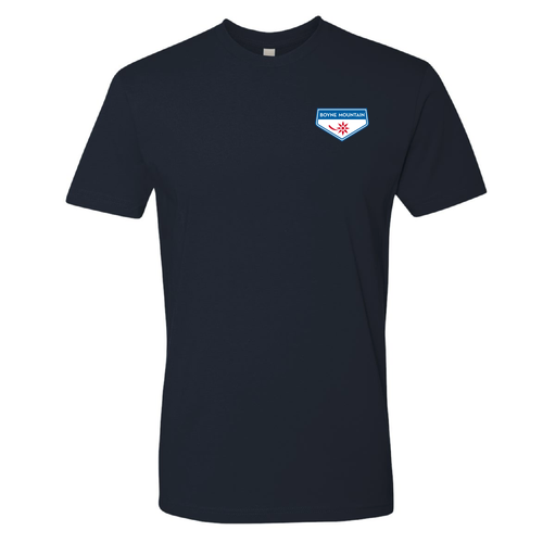 Boyne Mountain Adult T-Shirt Full Color Chest and Back Logo Midnight Navy 