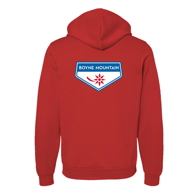 Boyne Mountain Adult Hoodie Full Color Chest and Back Logo Red 