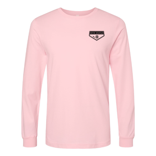 Boyne Mountain Adult Long Sleeve Black Chest and Back Logo Pink 