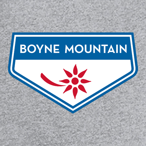 Boyne Mountain Adult Long Sleeve Full Color Chest and Back Logo Heather Grey 