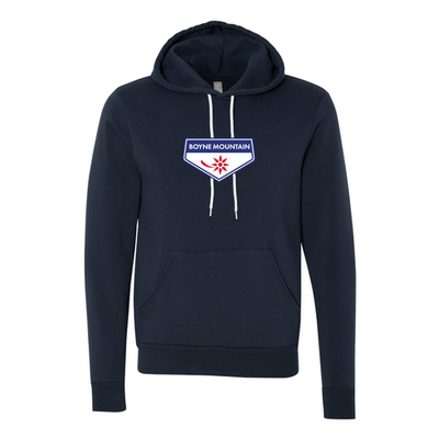 Boyne Mountain Adult Hoodie Full Color Chest Logo Navy 