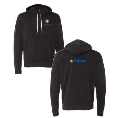 Brighton Adult Hoodie Full Color Chest and Back Logo Black 