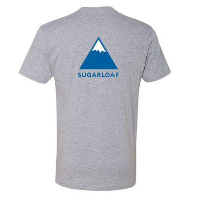 Sugarloaf Adult T-Shirt Full Color Chest and Back Logo Heather Grey
