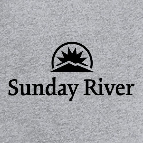 Sunday River Adult Long Sleeve Black Chest Logo Heather Grey 