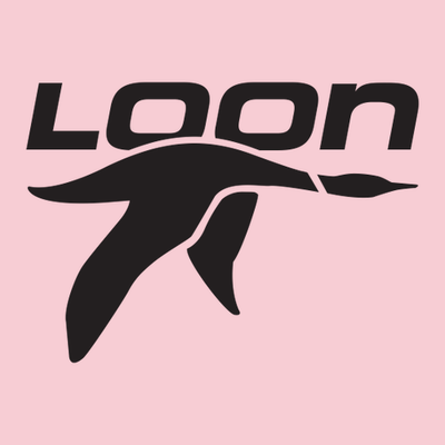 Loon Mountain Adult T-Shirt Black Chest Logo Light Pink