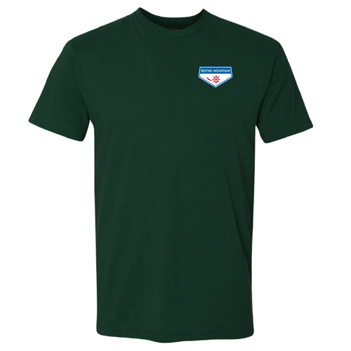 Boyne Mountain Adult T-Shirt Full Color Chest and Back Logo Forest 