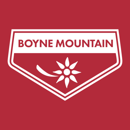 Boyne Mountain Adult Crewneck White Chest Logo Red 