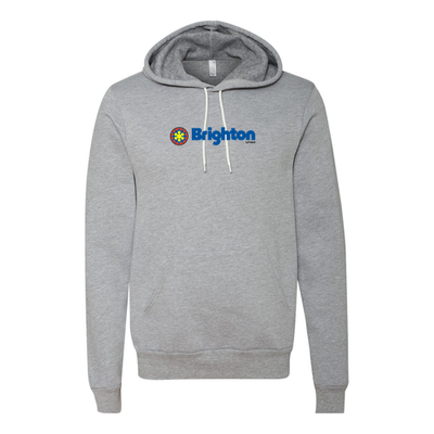 Brighton Adult Hoodie Full Color Chest Logo Athletic Heather 