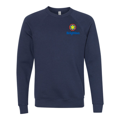 Brighton Adult Crewneck Full Color Chest and Back Logo Navy 