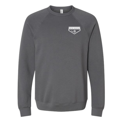 Boyne Mountain Adult Crewneck White Chest and Back Logo Asphalt 