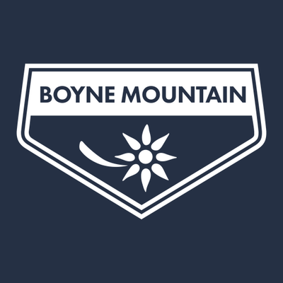 Boyne Mountain Adult Hoodie White Chest Logo Navy 