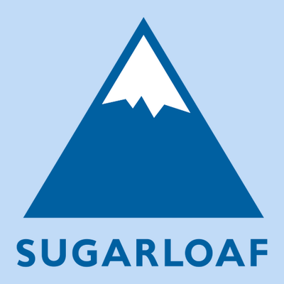 Sugarloaf Adult T-Shirt Full Color Chest and Back Logo Light Blue