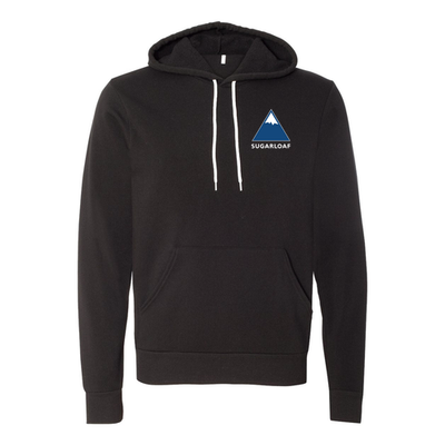 Sugarloaf Adult Hoodie Full Color Chest and Back Logo Black