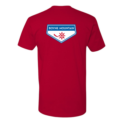 Boyne Mountain Adult T-Shirt Full Color Chest and Back Logo Red 