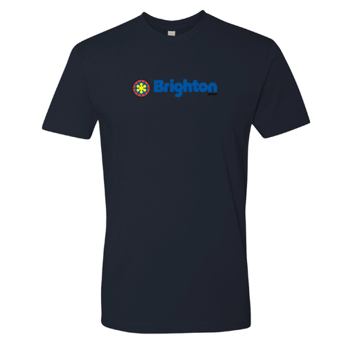 Brighton Adult T-Shirt Full Color Chest Logo Midnight Navy 