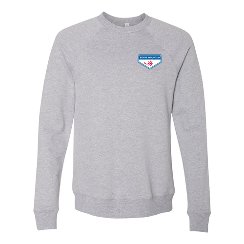 Boyne Mountain Adult Crewneck Full Color Chest and Back Logo Athletic Heather 