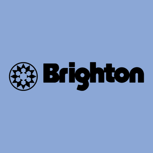 Brighton Adult Crewneck Black Chest and Back Logo Carolina Blue 