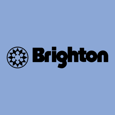 Brighton Adult Crewneck Black Chest and Back Logo Carolina Blue 