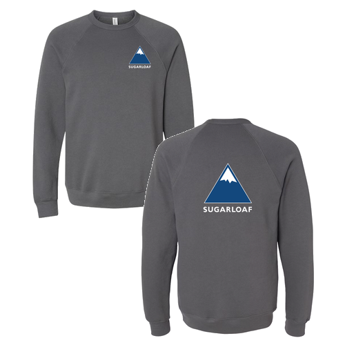 Sugarloaf Adult Crewneck Full Color Chest and Back Logo Asphalt