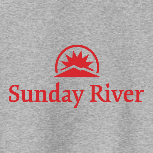 Sunday River Adult Crewneck Red Chest and Back Logo Athletic Heather 