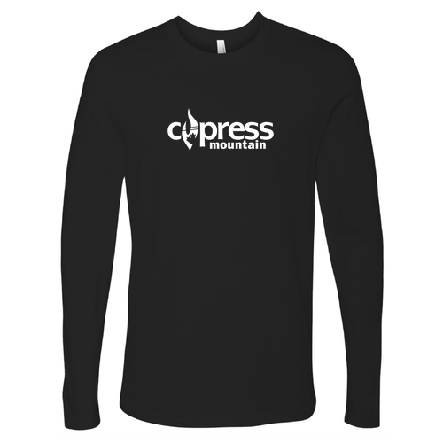 Cypress Adult Long Sleeve White Chest Logo Black 