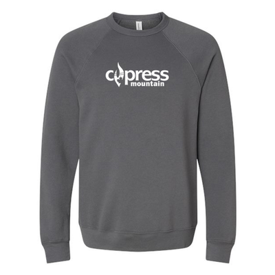 Cypress Adult Crewneck White Chest Logo Asphalt 