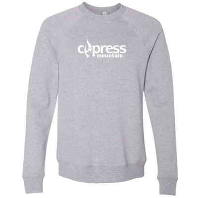 Cypress Adult Crewneck White Chest Logo Athletic Heather 