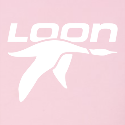 Loon Mountain Adult Crewneck White Chest and Back Logo Pink