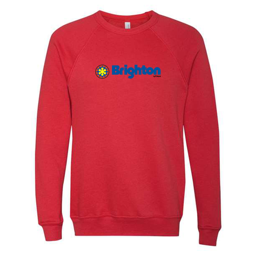 Brighton Adult Crewneck Full Color Chest Logo Red 