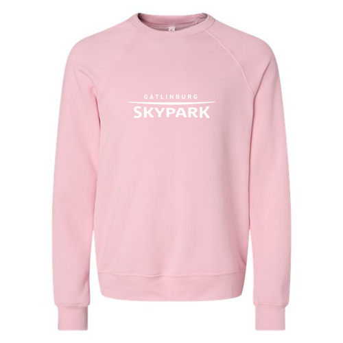 Gatlinburg SkyPark Adult Crewneck White Chest Logo Pink