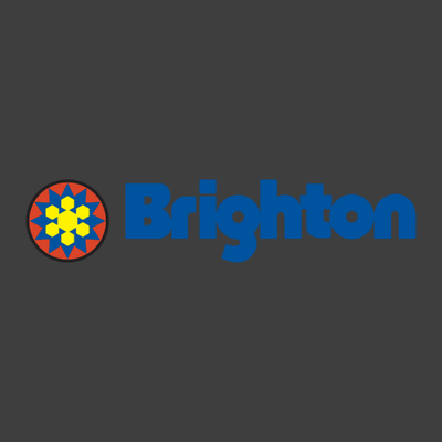 Brighton Adult T-Shirt Full Color Chest and Back Logo Heavy Metal 