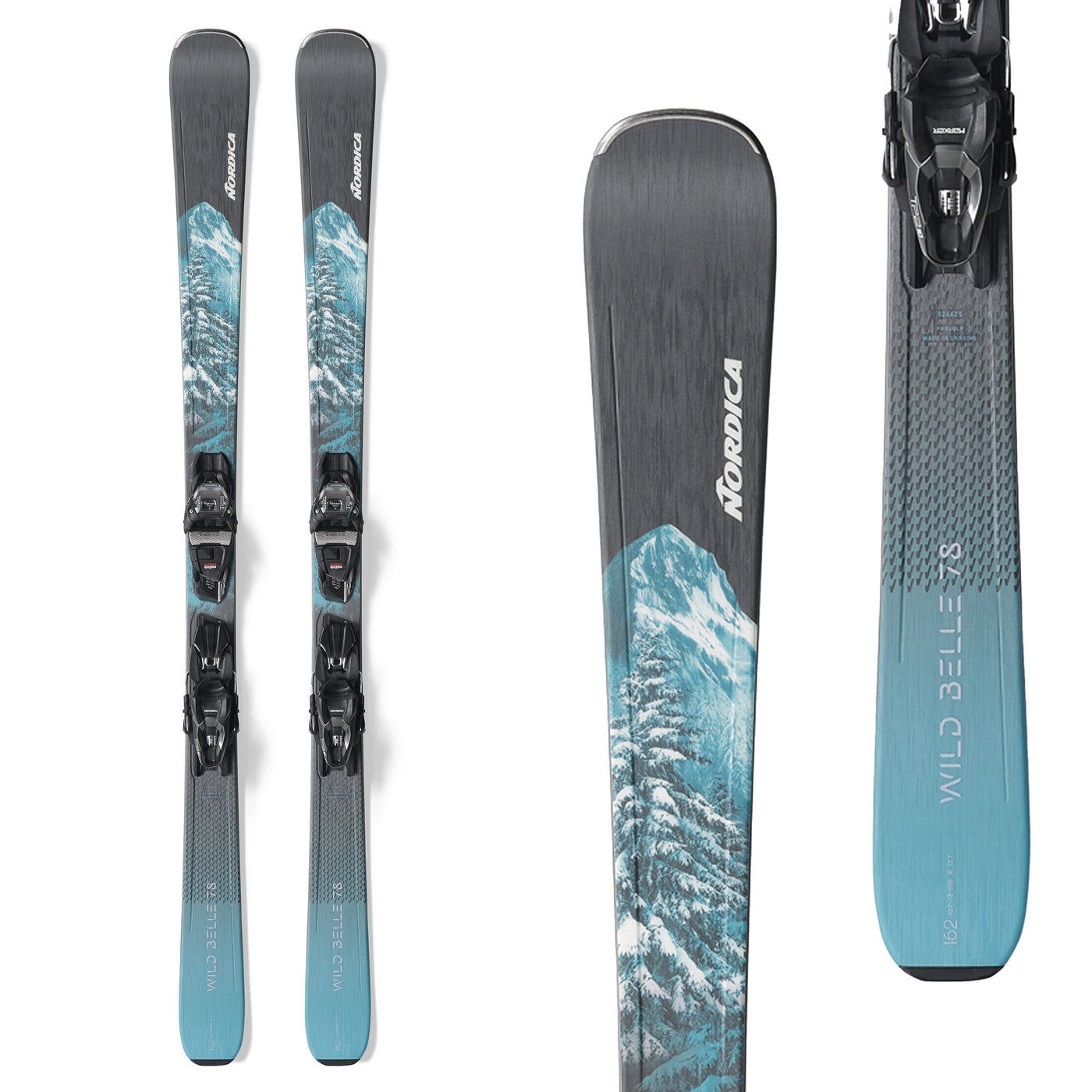 Nordica Women's Wild Belle 78 CA Skis with TP2 Compact 10 FDT Bindings 2025 138