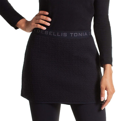 Tonia Debellis Women's Ski Skirt 2024 QUILTED BLACK