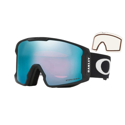 Oakley Line Miner L Black Goggles with Bonus Prizm Clear Lens 2024 MATTE BLACK