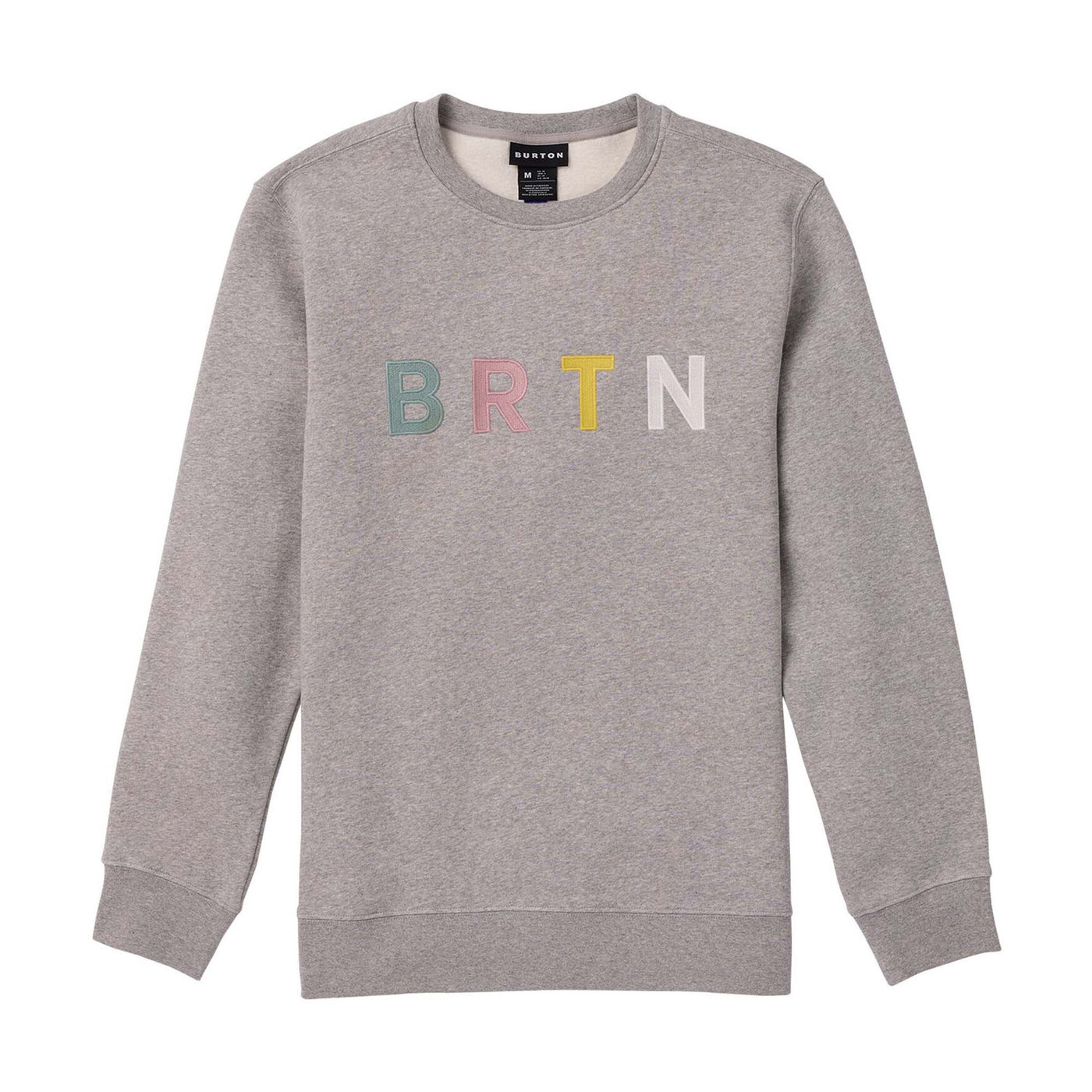 Burton Brtn Crewneck Sweatshirt 2024 GRAY HEATHER MULTI