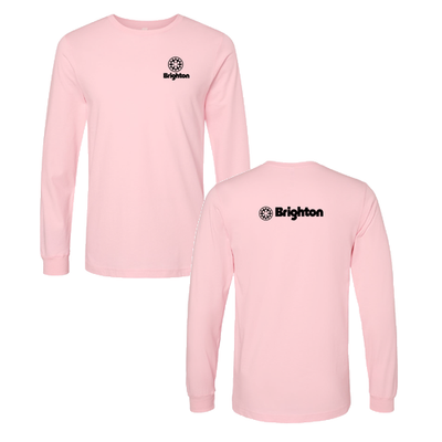 Brighton Adult Long Sleeve Black Chest and Back Logo Pink 