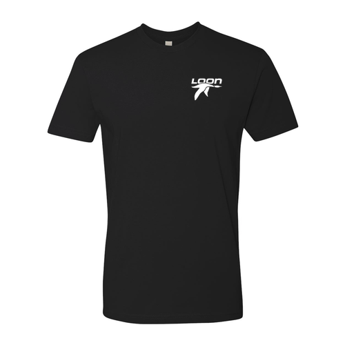 Loon Mountain Adult T-Shirt White Chest and Back Logo Black