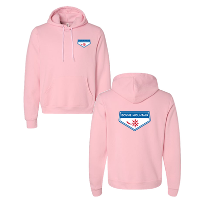 Boyne Mountain Adult Hoodie Full Color Chest and Back Logo Pink 