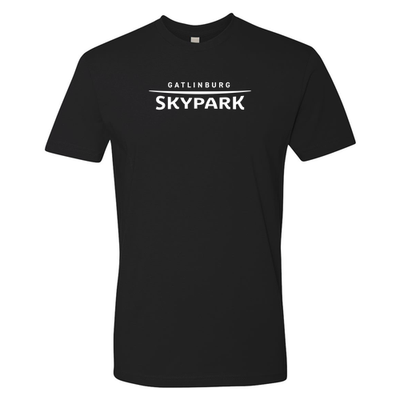 Gatlinburg SkyPark Adult T-Shirt White Chest Logo Black