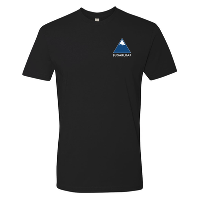 Sugarloaf Adult T-Shirt Full Color Chest and Back Logo Black