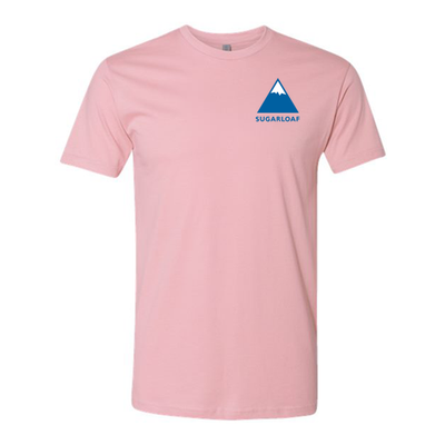 Sugarloaf Adult T-Shirt Full Color Chest and Back Logo Light Pink