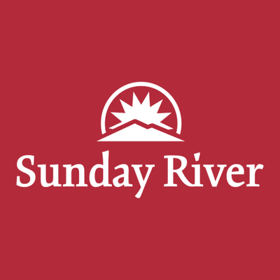 Sunday River Adult Long Sleeve White Chest and Back Logo Red 