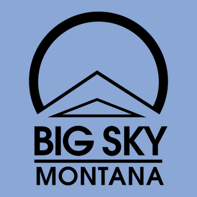 Big Sky Adult Crewneck Black Chest and Back Logo Carolina Blue 
