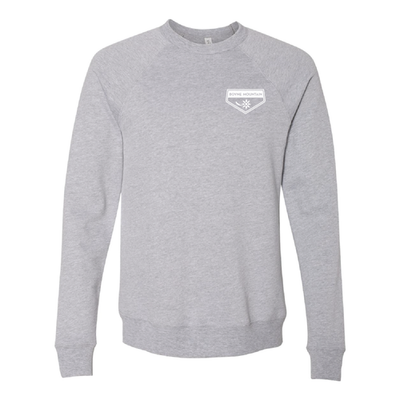 Boyne Mountain Adult Crewneck White Chest and Back Logo Athletic Heather 
