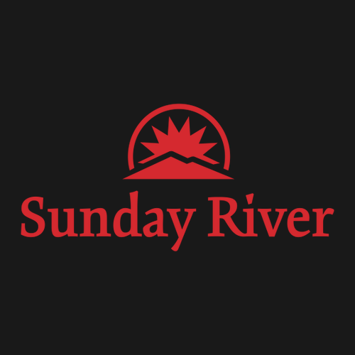 Sunday River Adult T-Shirt Red Chest and Back Logo Black 