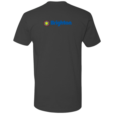 Brighton Adult T-Shirt Full Color Chest and Back Logo Heavy Metal 