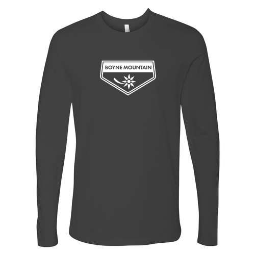 Boyne Mountain Adult Long Sleeve White Chest Logo Heavy Metal 