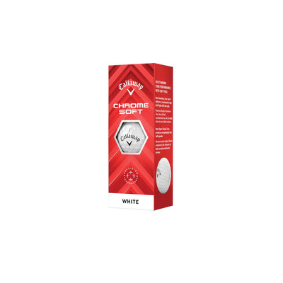 Callaway Chrome Soft Golf Balls - Sleeve 2024 WHITE